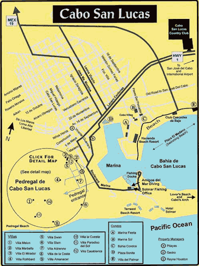 Mapa de Cabo San Lucas